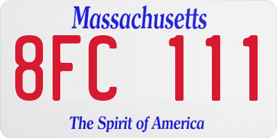 MA license plate 8FC111