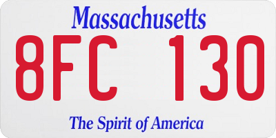 MA license plate 8FC130