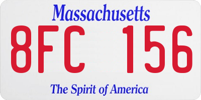MA license plate 8FC156