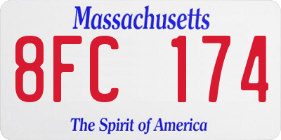 MA license plate 8FC174