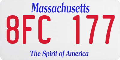 MA license plate 8FC177