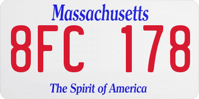 MA license plate 8FC178
