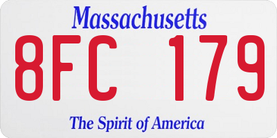 MA license plate 8FC179