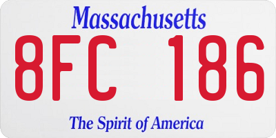 MA license plate 8FC186