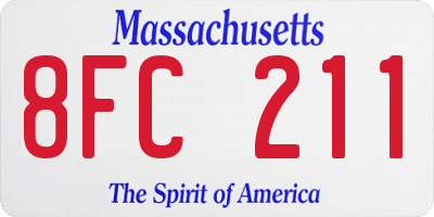 MA license plate 8FC211