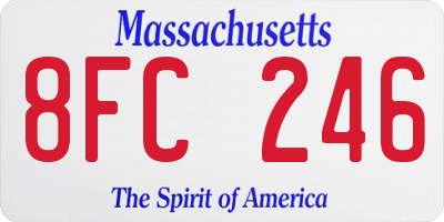 MA license plate 8FC246