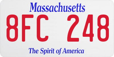 MA license plate 8FC248
