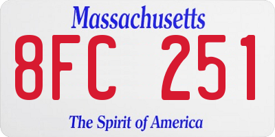 MA license plate 8FC251