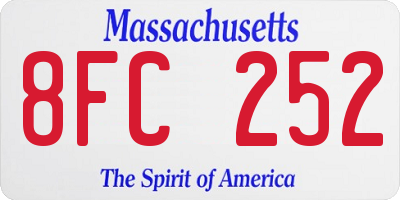 MA license plate 8FC252