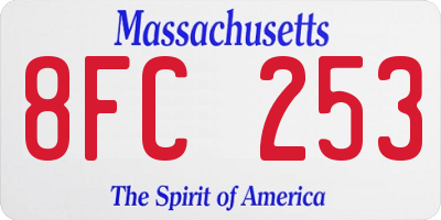 MA license plate 8FC253