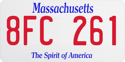 MA license plate 8FC261