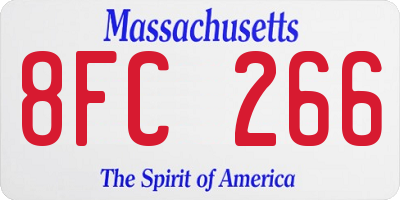MA license plate 8FC266