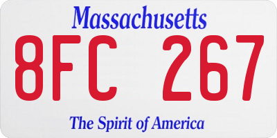 MA license plate 8FC267