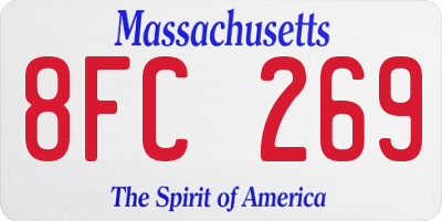 MA license plate 8FC269
