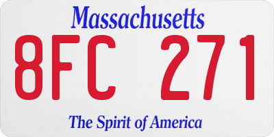 MA license plate 8FC271