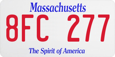MA license plate 8FC277