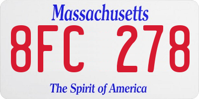 MA license plate 8FC278