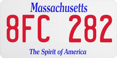 MA license plate 8FC282