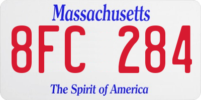 MA license plate 8FC284