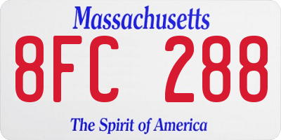 MA license plate 8FC288
