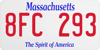 MA license plate 8FC293