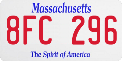 MA license plate 8FC296