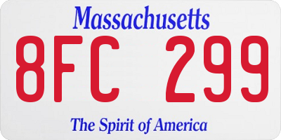 MA license plate 8FC299