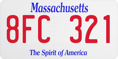 MA license plate 8FC321