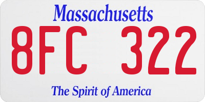 MA license plate 8FC322
