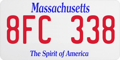 MA license plate 8FC338