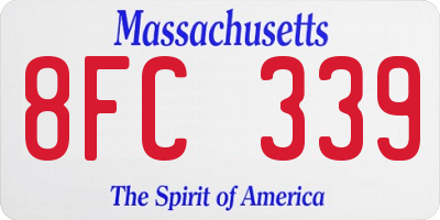 MA license plate 8FC339