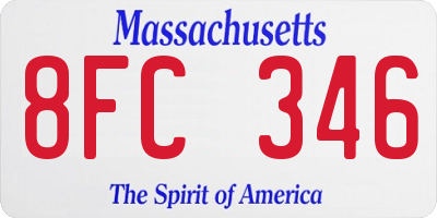 MA license plate 8FC346