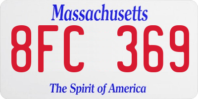 MA license plate 8FC369