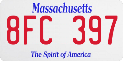 MA license plate 8FC397