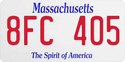 MA license plate 8FC405