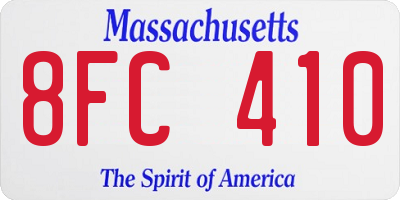 MA license plate 8FC410