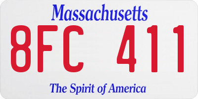 MA license plate 8FC411