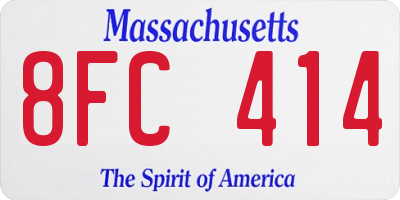 MA license plate 8FC414