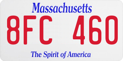 MA license plate 8FC460