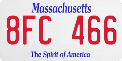 MA license plate 8FC466