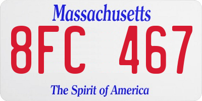 MA license plate 8FC467