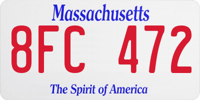 MA license plate 8FC472