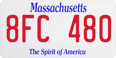 MA license plate 8FC480