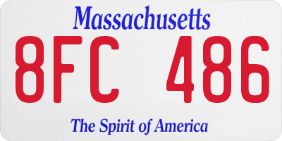 MA license plate 8FC486