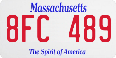 MA license plate 8FC489