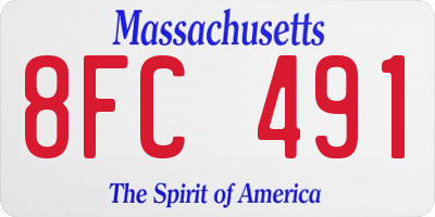MA license plate 8FC491