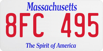 MA license plate 8FC495