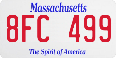 MA license plate 8FC499