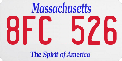 MA license plate 8FC526