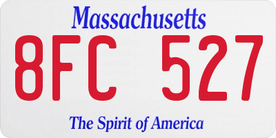 MA license plate 8FC527
